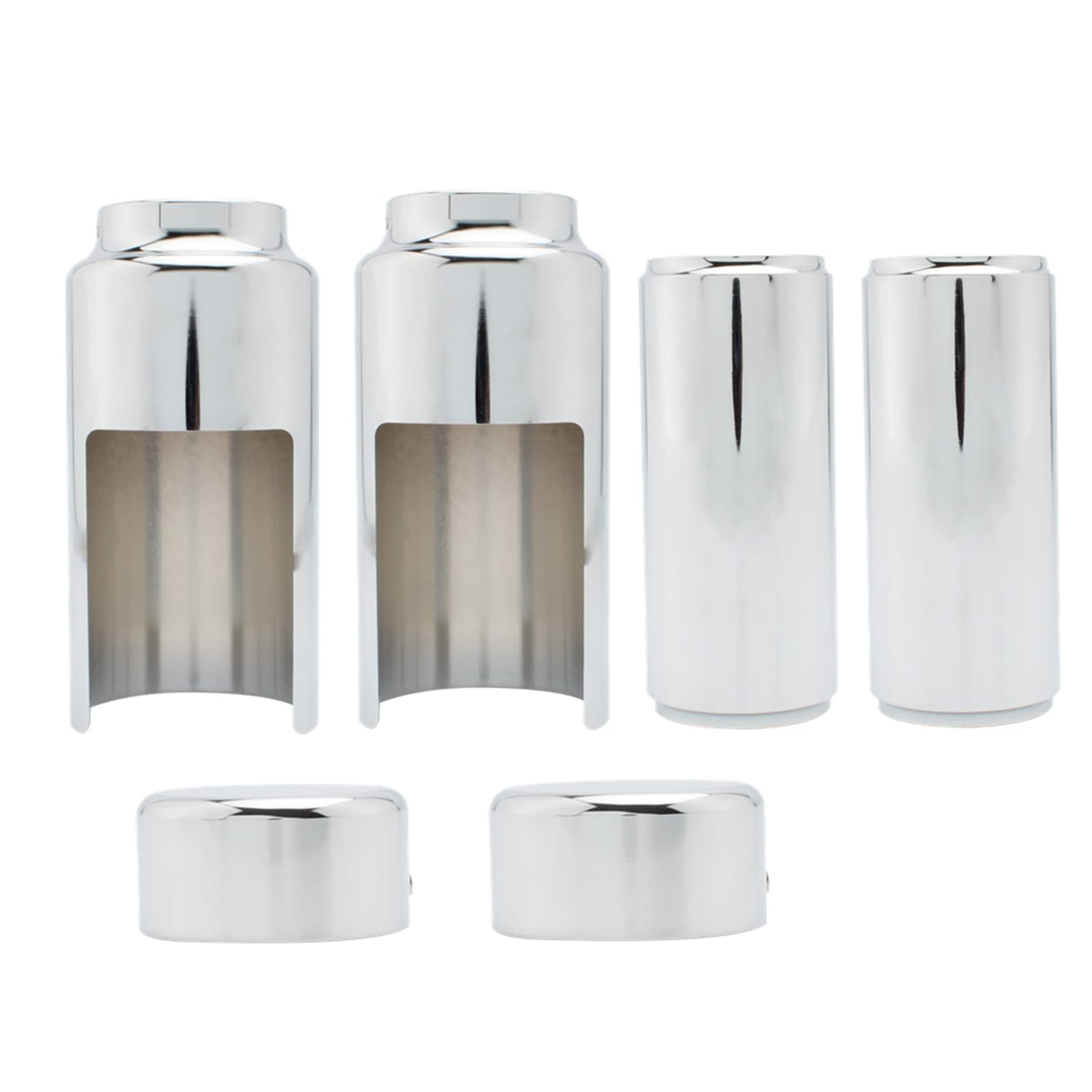 Amazon | FINMOKAL 個クローム フォーク カバー セット ハーレー